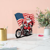 Patriottische Uncle Sam Motorcycle Acryl Bord (Huwelijk)
