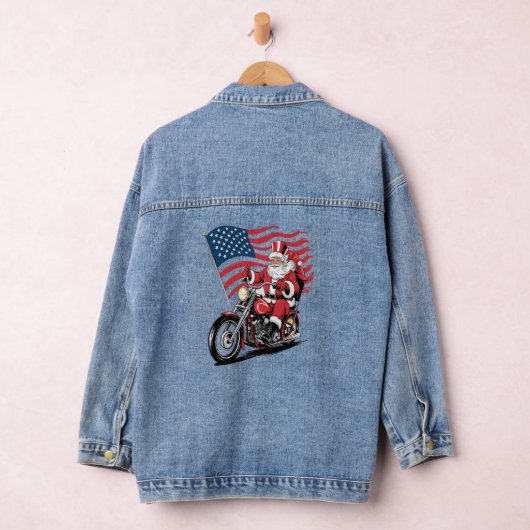 Patriottische Uncle Sam Motorcycle Denim Jacket (Hangar)