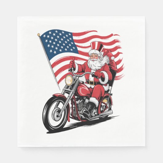 Patriottische Uncle Sam Motorcycle Servet (Voorkant)