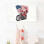 Patriottische Uncle Sam Motorcycle Spandoek (Insitu)