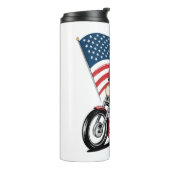 Patriottische Uncle Sam Motorcycle Thermosbeker (Gedraaid links)