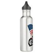 Patriottische Uncle Sam Motorcycle Waterfles (Links)