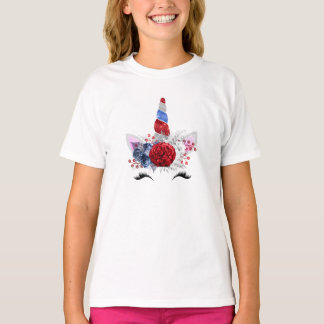 Patriottische Unicorn Girls Tanktop