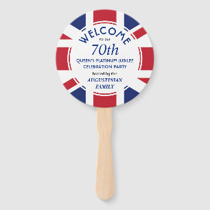 Patriottische UNION JACK 70th Queens Platinum Jubi Handwaaier