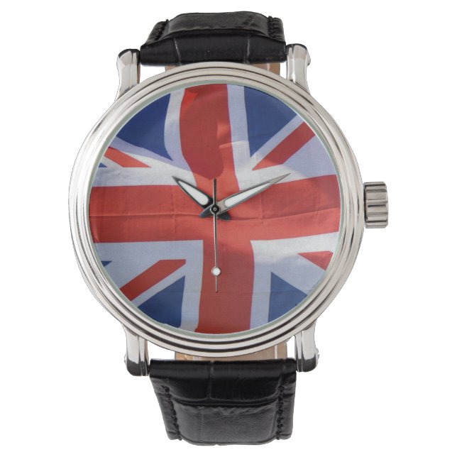 Patriottische Union Jack, de vlag van Groot-Britta Horloge (Voorkant)
