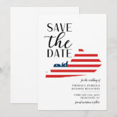 Patriottische US-staat Kentucky Destination Huweli Save The Date (Voorkant / Achterkant)