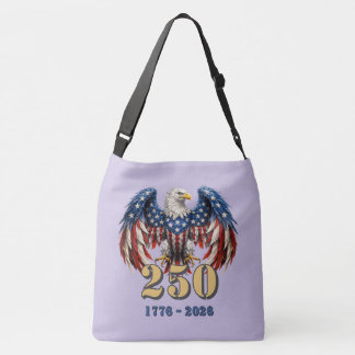 Patriottische USA 250 jaar vrijheid adelaar schoud Crossbody Tas