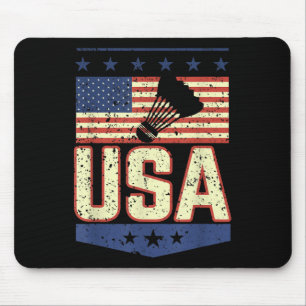 Patriottische Usa Amerikaanse Vlag Badminton Spele Muismat