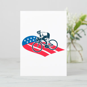 Patriottische USA Fietsen Amerikaanse vlag fietser Kaart