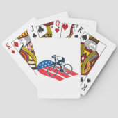Patriottische USA Fietsen Amerikaanse vlag fietser Speelkaarten (Achterkant)