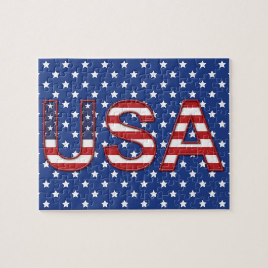 Patriottische USA Puzzel Legpuzzel (Horizontaal)