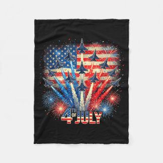 Patriottische usa vlag gevechtsvliegtuigen grappig fleece deken