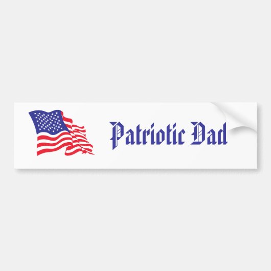 Patriottische vader bumpersticker (Voorkant)