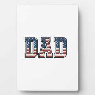 Patriottische Vader Vlag Lettering Vector Ontwerp_ Fotoplaat