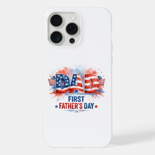 Patriottische Vaderdag iPhone Hoesje (Achterkant)