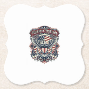 Patriottische Vaderdag Vector Grafische T-shirt Kartonnen Onderzetters