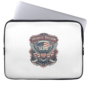 Patriottische Vaderdag Vector Grafische T-shirt Laptop Sleeve