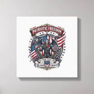 Patriottische Vampier Vrijheid Heer Horror Monster Canvas Afdruk