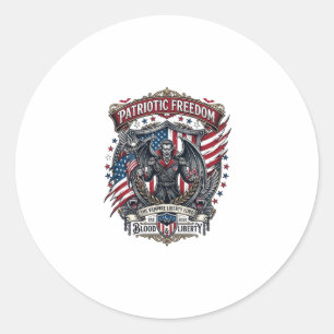 Patriottische Vampier Vrijheid Heer Horror Monster Ronde Sticker