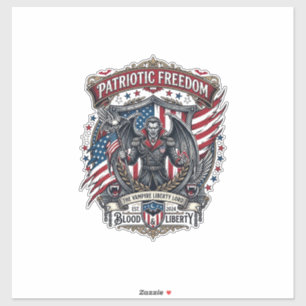 Patriottische Vampier Vrijheid Heer Horror Monster Sticker