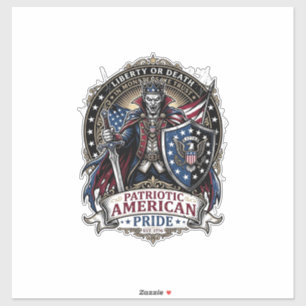 Patriottische Vampier Vrijheid Heer Horror Monster Sticker