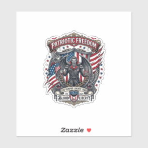 Patriottische Vampier Vrijheid Heer Horror Monster Sticker