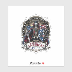 Patriottische Vampier Vrijheid Heer Horror Monster Sticker
