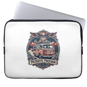 Patriottische Van Leven Vector Grafische T-shirt_1 Laptop Sleeve