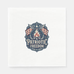 Patriottische Vector Graphic T-shirt voor Bonfire Servet