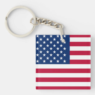 Patriottische Verenigde Staten Amerikaanse vlag Ro Sleutelhanger