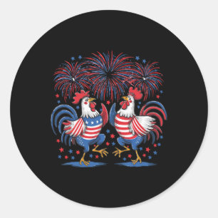 Patriottische Verenigde Staten Kip Verenigde State Ronde Sticker