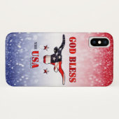 Patriottische Verenigde Staten - Longhorn Steer Ho Case-Mate iPhone Case (Achterkant (horizontaal))