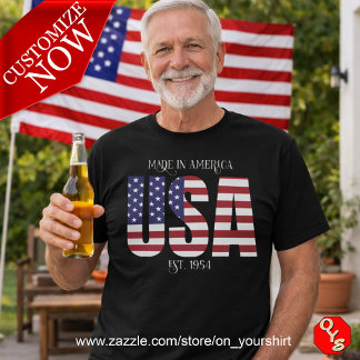 Patriottische Verenigde Staten Made in America T-shirt