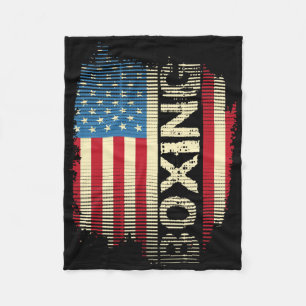 Patriottische Verenigde Staten Vlag Boksen Kickbok Fleece Deken