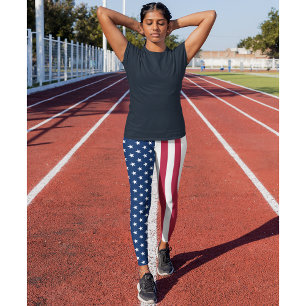 Patriottische Verenigde Staten vlag Rood-blauwe st Leggings