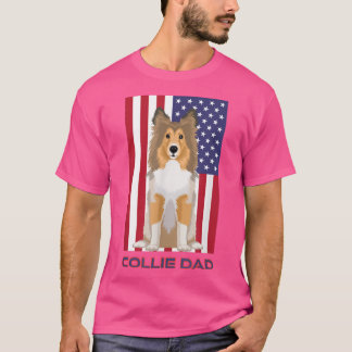 Patriottische Verenigde Staten Vlag Rough Coat Col T-shirt