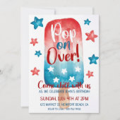 Patriottische verjaardag uitnodiging 4 juli Amerik (Voorkant)