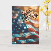 Patriottische verjaardagsansichtkaart kaart (Gele Bloem)