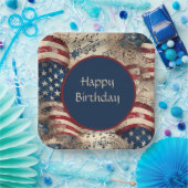 patriottische verjaardagspartij papieren bordje (Feest)