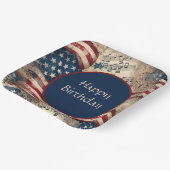 patriottische verjaardagspartij papieren bordje (Gebogen)