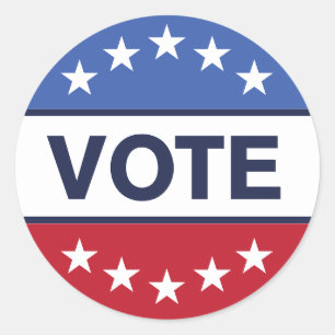 Patriottische Verkiezingen Amerikaanse vlag Ronde Sticker