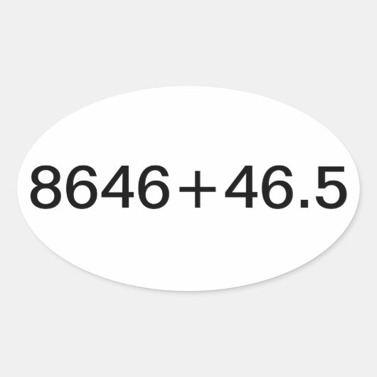 Patriottische verklaring ovale sticker (Voorkant)