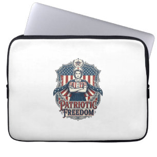 Patriottische Verpleegster Vector Grafische T-shir Laptop Sleeve