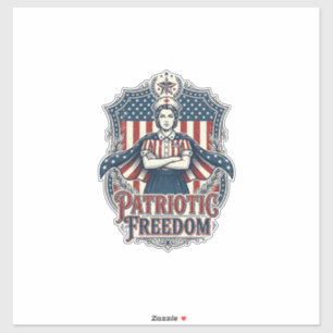 Patriottische Verpleegster Vector Grafische T-shir Sticker