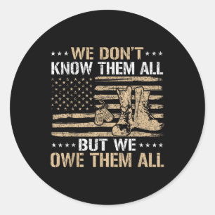 Patriottische veteraan Amerikaanse vlag 4 juli vet Ronde Sticker