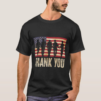 Patriottische veteranen 4 juli dank u Amerikaan T-shirt