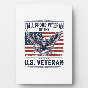Patriottische Veteranen Adelaar Vintage Gravure Sh Fotoplaat