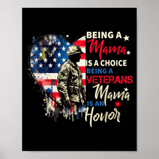 Patriottische veteranendag als moeder van een vete poster