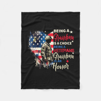 Patriottische veteranendag als oma van een veteraa fleece deken
