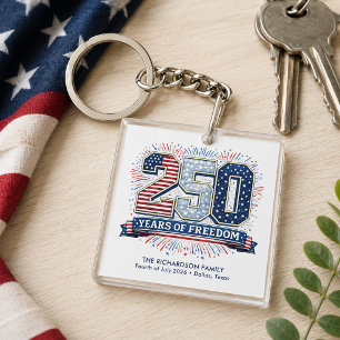 Patriottische Vierde Juli 2026 Familieviering Sleutelhanger